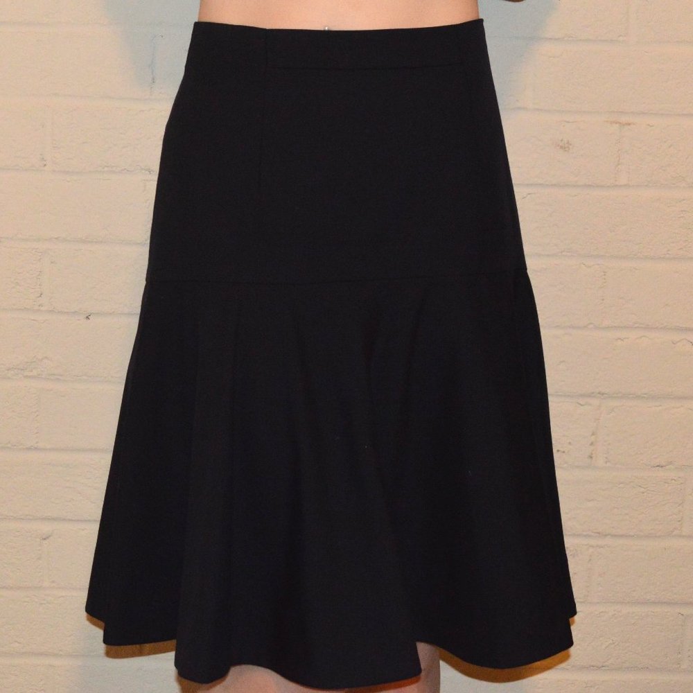 J Crew Navy Fit and Flare skirt